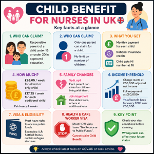 child benefit for nurses in uk, pictogram